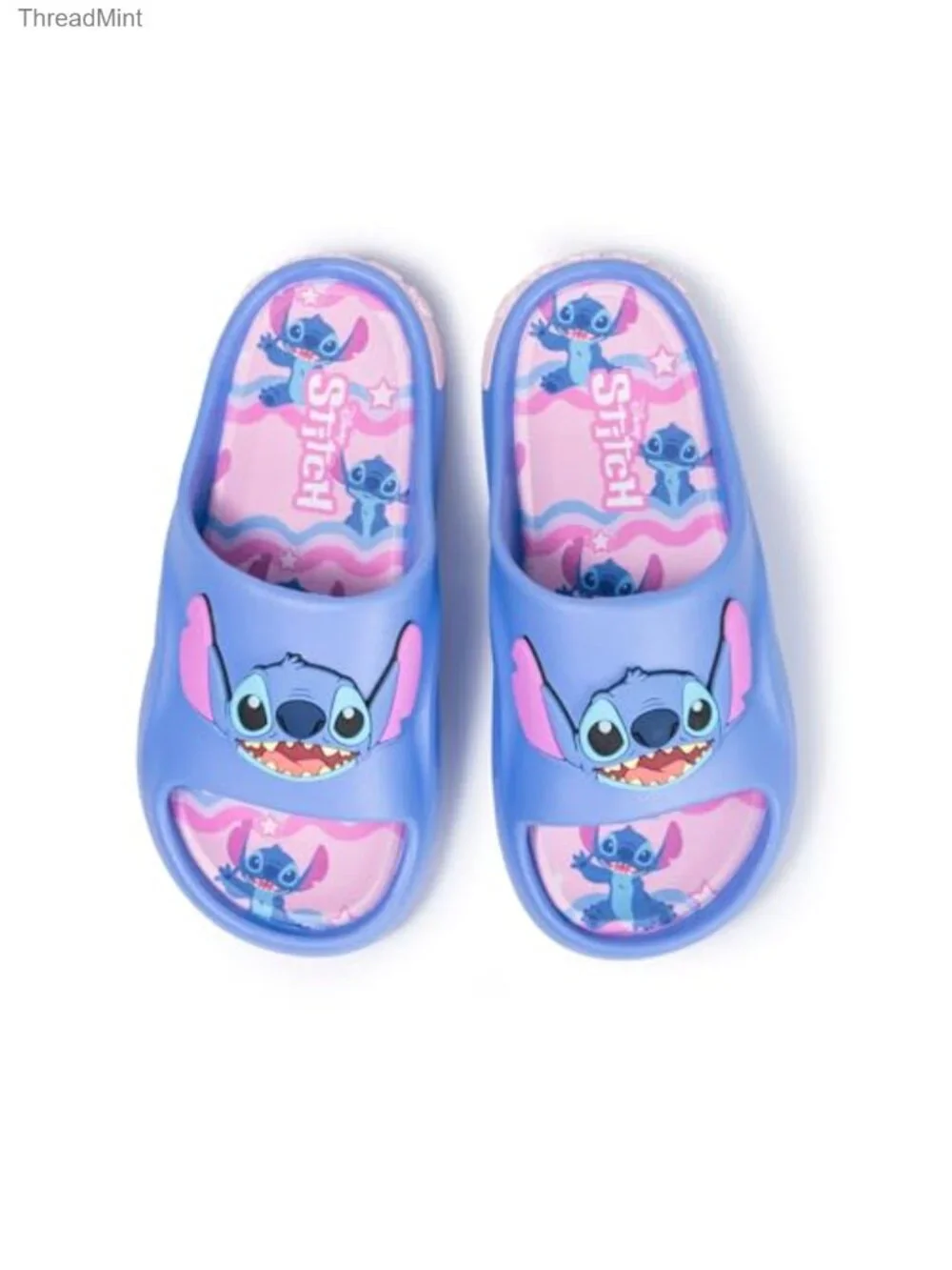 Disney Stitch Girls Slides Youth Water-Resistant Slip-On EVA Summer Sandal
